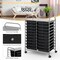 20-Drawer Mobile Storage Organizer Cart with Brake Wheels and Steel Frame for Home or Office Use